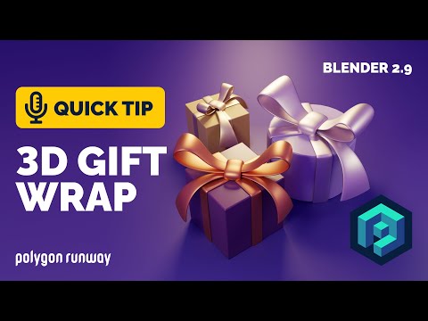 Gift Wrap and Bow Tutorial in Blender 2.9