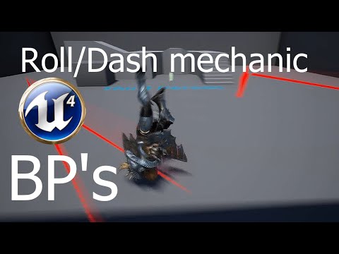 Roll/Dash with slope compensation tutorial for action games | UE4 Blueprints