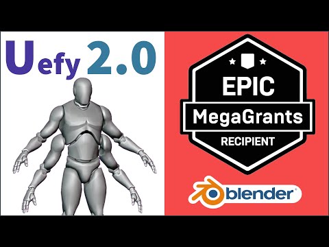 Blender to UE5 with Rigify, make Epic Skeleton compatible characters [ Uefy 2.5 ]