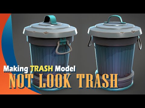 Making a Stylized Trashcan model and texture