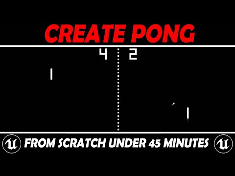 How to make pong in one video Unreal engine blueprints tutorial (UE4 beginner tutorial)