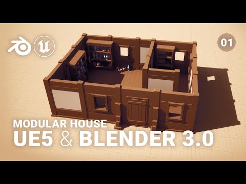 UE5 &amp; Blender 3.0 | How to CREATE 3D Modular House in Blender 3D and Unreal Engine 5 (PART 1)