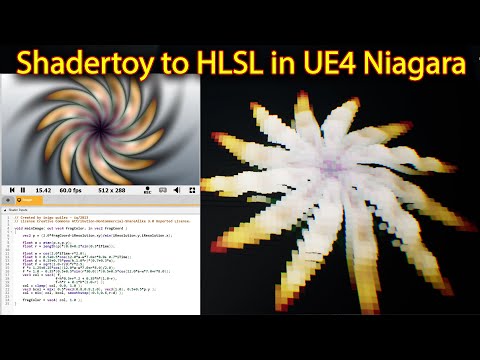 Shadertoy GLSL to HLSL in UE4 Niagara and Material Custom node