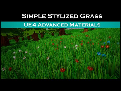 Ue4: advanced materials (Ep. 53 Simple Stylized Grass)