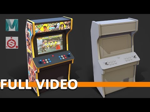 How to make a Stylized Arcade Cabinet with Maya and Substance Painter - Full Video
