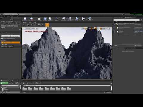 Unreal Landscape layers &amp; spine tool - for flattening out areas for roads and paths