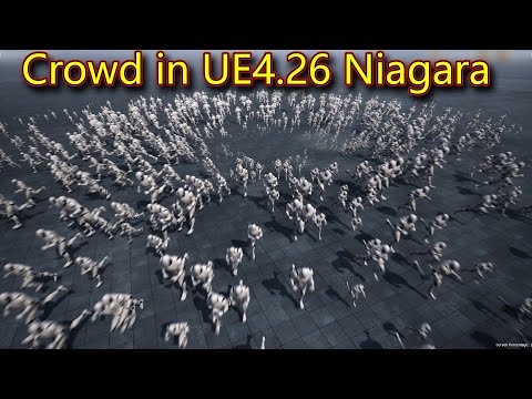 Crowd Simulation in UE4.26 Niagara Component Renderer