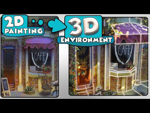 Turn a 2D painting into 3D environment - Powerful BLENDER Techniques