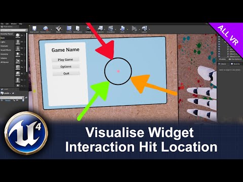How To Visualise Widget Interaction Hit Location In VR | VR Widgets in UE4 Part 2
