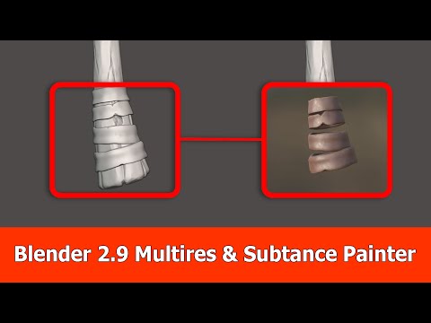 Blender 2.9 Multires Sculpting &amp; Substance Painter Texturing