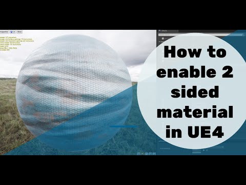 How to enable two sided material in UE4
