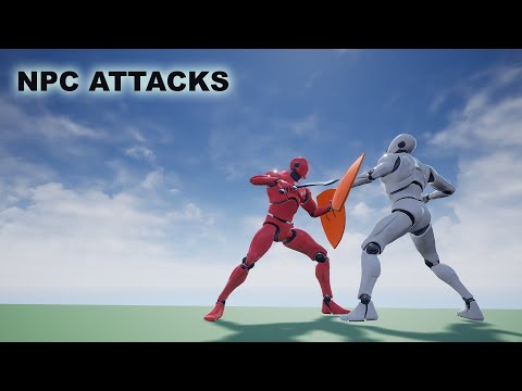 Unreal Sidescroller - Melee Combat AI NPC Attacks