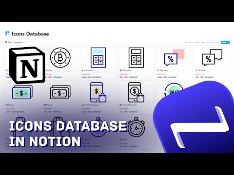 ICONS DATABASE IN NOTION: Collect and categorize the icons you like, download them only when needed