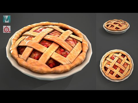 How to make a stylized Pie with Maya and Substance Painter