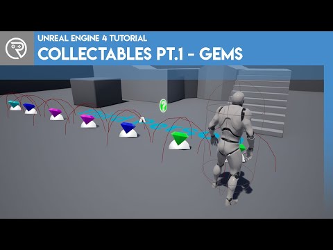 Unreal Engine 4 Tutorial - Collectables Pt.1 - Gems