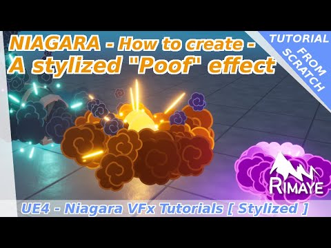 Niagara : How to create a stylized &quot;POOF&quot; effect - UE4 tutorials [ Explosion - Location Event ]