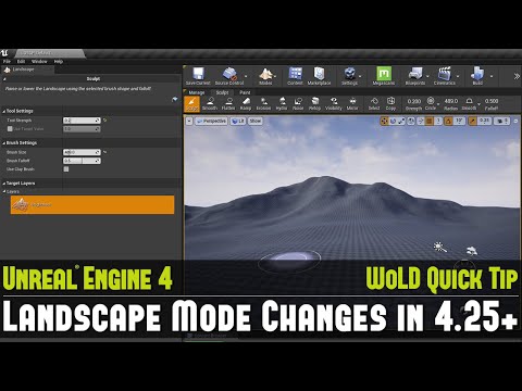 UE4 Quick Tip #19: Landscape Mode Changes in 4.25+ and Later