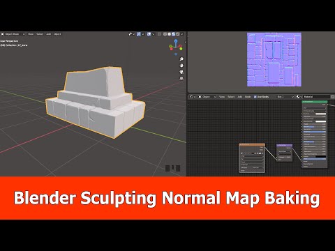 Blender 2.91 Hardsurface Sculpting : Baking the Normal Map