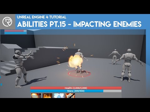 Unreal Engine 4 Tutorial - Ability System Pt.15 - Impacting Enemies